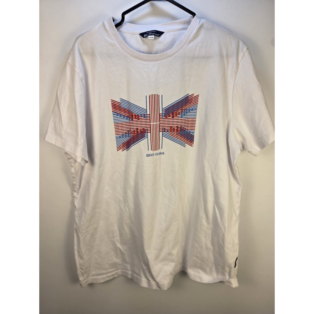 Ben Sherman Men's T-Shirt Size XL White Pre-Owned